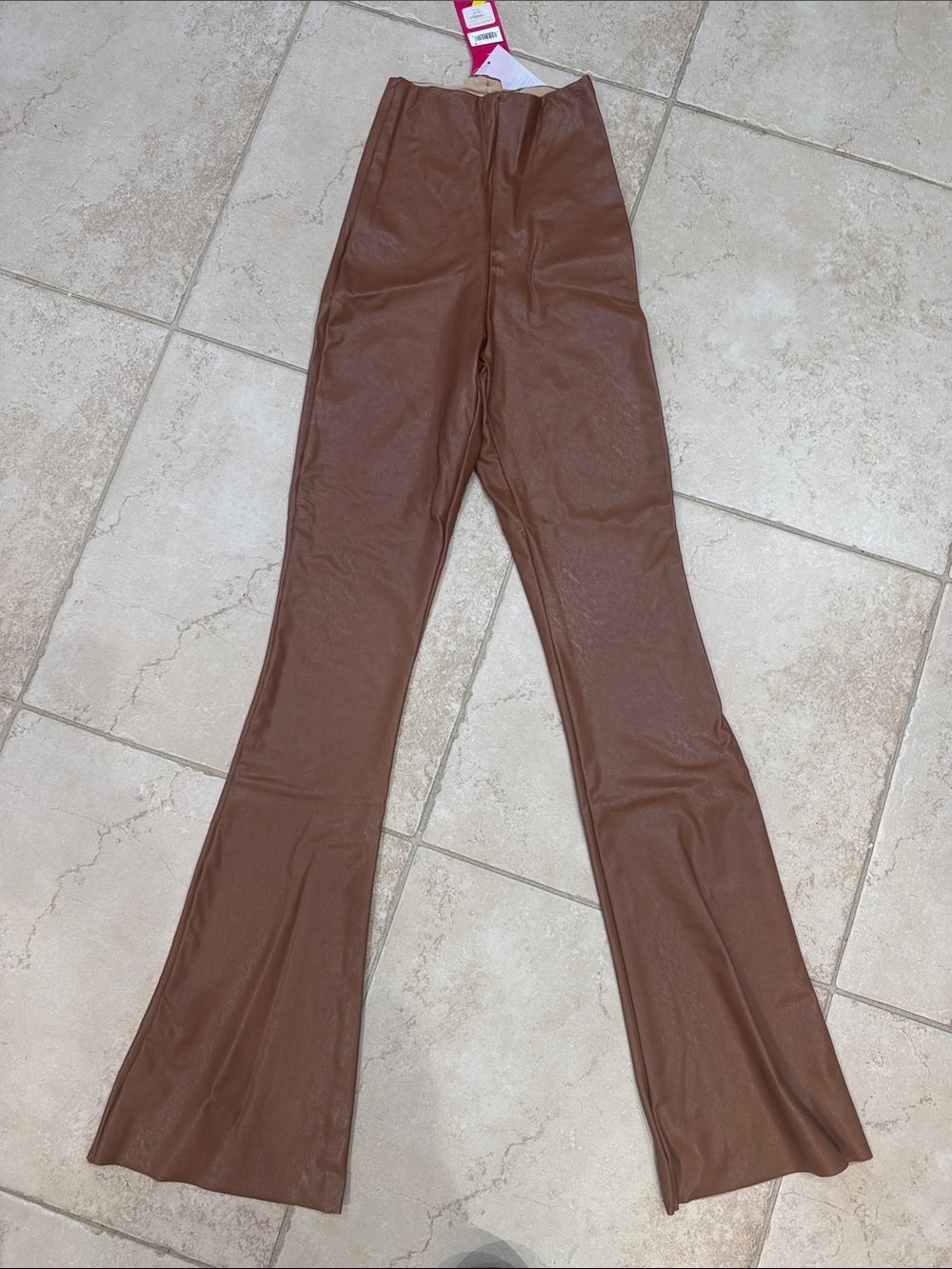 Commando Brown Faux Leather Flare Pants